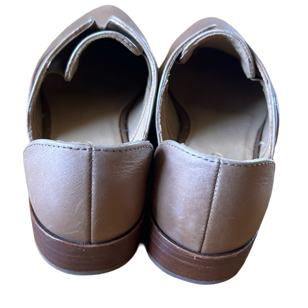Nisolo Leather Smoking Flats Taupe Nude Beige Shoes Size 6 - Picture 5 of 14